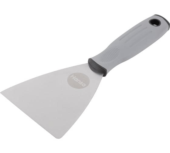 Шпатель HANSA, 100 мм, нержавеющая сталь, 2К-силиконизированная ручка, c ударным наконечником 646100