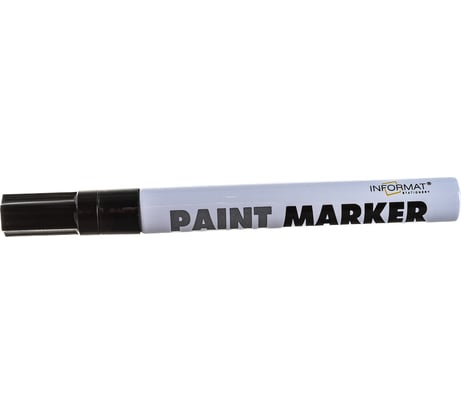 Маркер-краска INFORMAT PAINT PROFESSIONAL 4 мм, черный, круглый, нитро-основа KRR04K