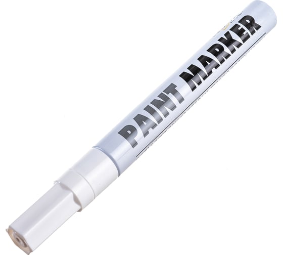 Маркер-краска INFORMAT PAINT PROFESSIONAL 4 мм, белый, круглый, нитро-основа KRR04W