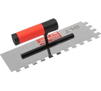 Гребенка для плитки из нержавеющей стали DLT 280х110мм, зуб 12мм, толщина 1мм 1587