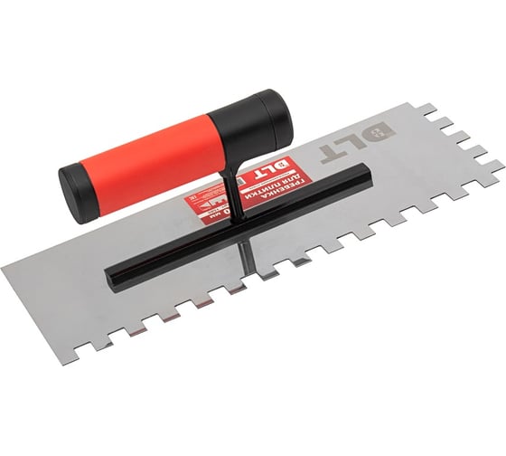 Гребенка для плитки из нержавеющей стали DLT 280х110мм, зуб 10мм, толщина 1мм 1585