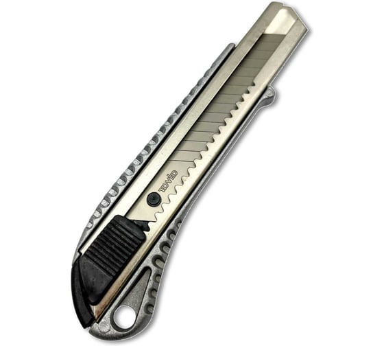 Нож канцелярский строительный Alvar 18х0.6 мм, серый (комплект из 2 штук) AL-K1806GR_2