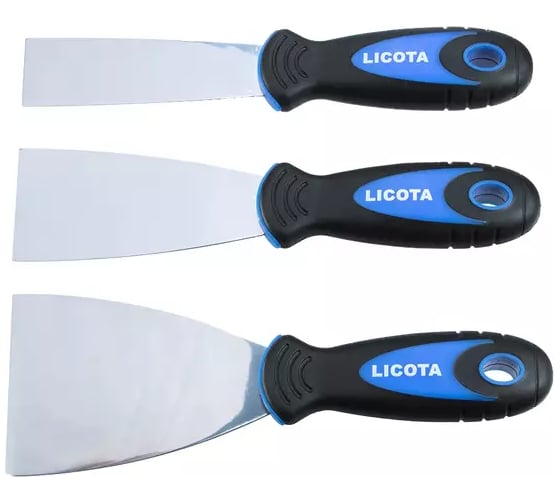 Набор шпателей Licota 32, 50, 75 мм, нерж. сталь TBA-60152