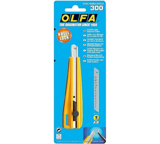 Нож OLFA с сегментированным лезвием 9 мм OL-300