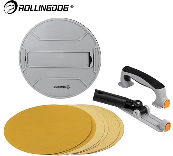 Набор для ручной шлифовки Rollingdog Elite SURFEX №1 (9 предметов), O220мм, защелка/конус, 90154