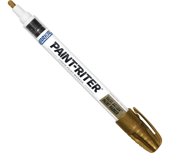 Маркер промышленный Markal перманентный на основе жидк. краски PAINT-RITER VALVE ACTION GOLD 96827