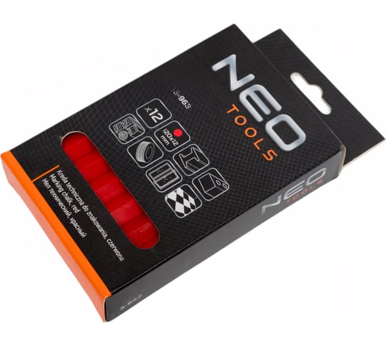 Технический мел для разметки NEO Tools, красный, 12 шт. 13-963