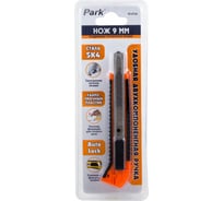 Нож Park 9CUT26 9 мм метал. направляющие, 2-х компонентная ручка, выдв. лезвие 3-х сторонняя заточка, сталь SK4 355026