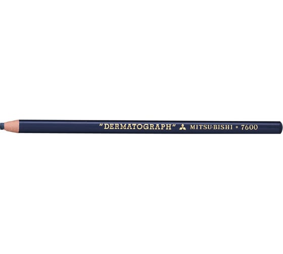Набор промышленных карандашей UNI DERMATOGRAPH P-7600, синий. 3 шт., 166043