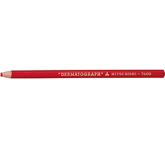 Набор промышленных карандашей UNI DERMATOGRAPH P-7600, красный. 3 шт., 166044