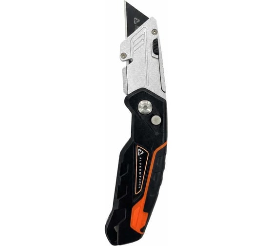 Нож универсальный складной с трапецевидным лезвием ALUKOMTOOLS АТ-УНС174