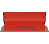 Шпатель для механизации Olejnik 0.5*250 мм, RED LABEL / РЕД ЛЕЙБЛ, красный алюм.профиль, золотое лезвие 1239250G5RG