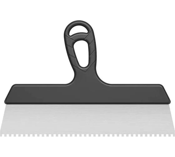 Шпатель зубчатый АКОР нерж. сталь, 300 мм, 4х4 мм, Эксперт 421 00 300