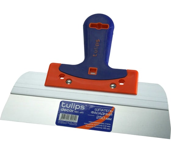 Шпатель фасадный Tulips Tools decor, узкое полотно, 250 мм NS21-250
