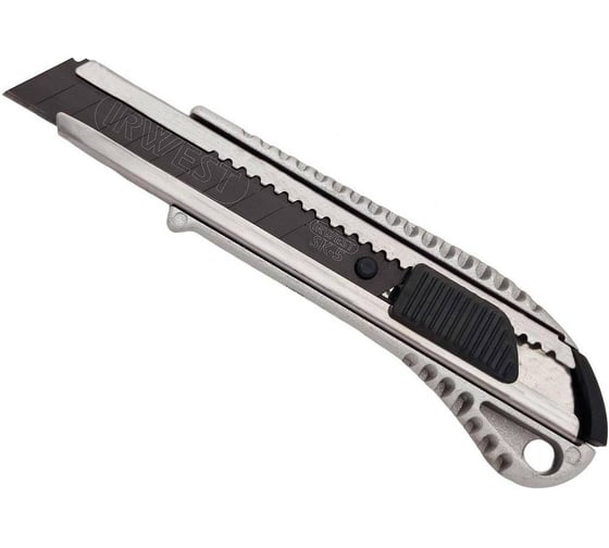 Нож строительныйм IRWEST цельнометаллический, 18мм. Лезвие SK5 BLACK. Арт. 15500