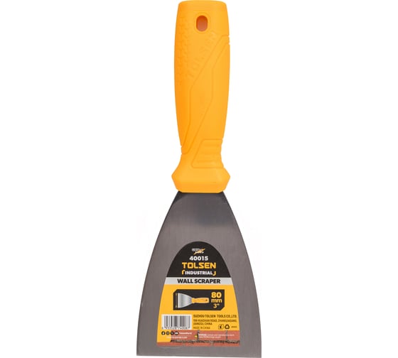 Шпатель TOLSEN ПРОФИ эргономичная ручка 80 мм 40015 1