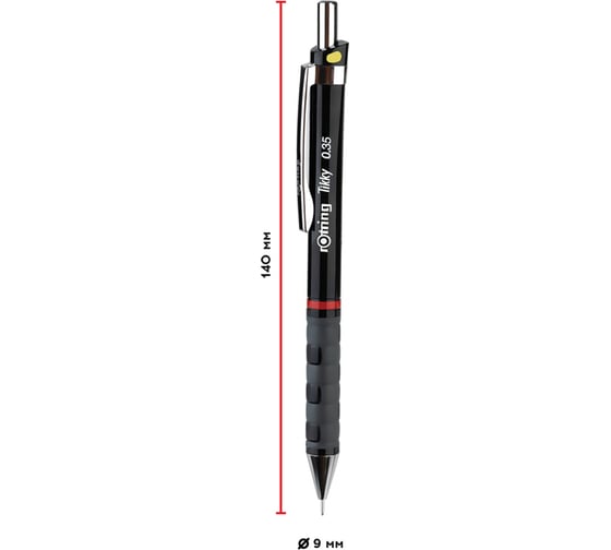 Механический карандаш Rotring Tikky, 0,35мм, HB, черный 1904694