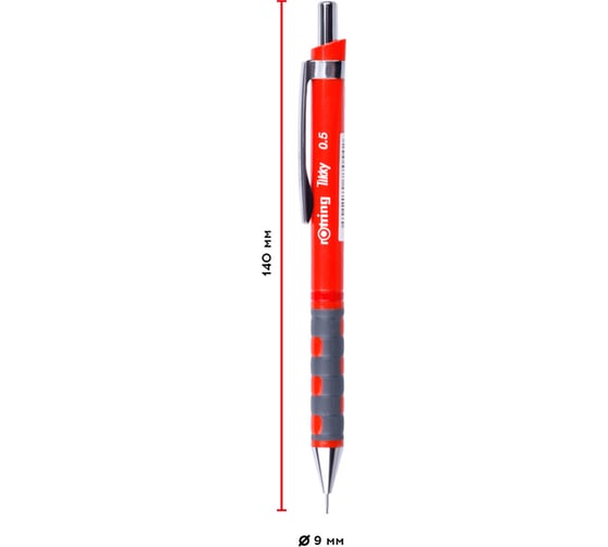 Механический карандаш Rotring Tikky, 0,5мм, HB, красный 1904699