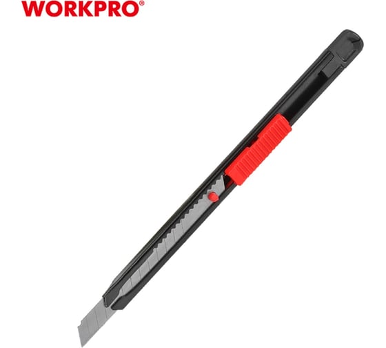 Нож с автофиксацией WORKPRO нерж. сталь (9 мм, SK5) + 3 лезвия, WP212005