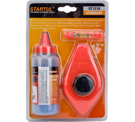 Разметочный шнур 30 м с мелом и уровнем STARTUL Standart ST1210