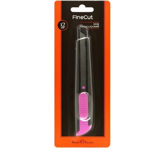 Канцелярский нож Bruno Visconti JUICYCUT пластиковый корпус, черное лезвие 12 мм 2-266/01