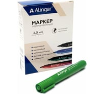 Перманентный маркер Alingar зеленый, пулевидный, 2 мм AL5531