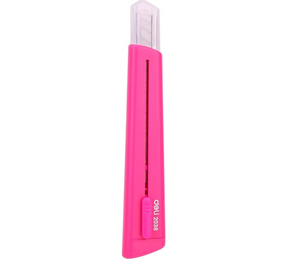 Канцелярский нож DELI E2038PINK 80мм шир.лез.9мм роз. блистер 1206499 24  шт. в упак.
