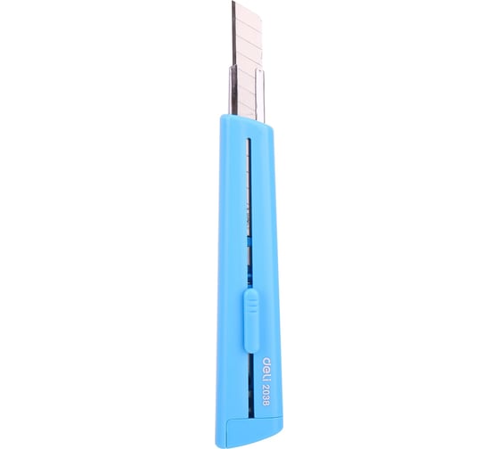 Канцелярский нож DELI E2038BLUE 80мм шир.лез.9мм синий блистер 1374323 24  шт. в упак.