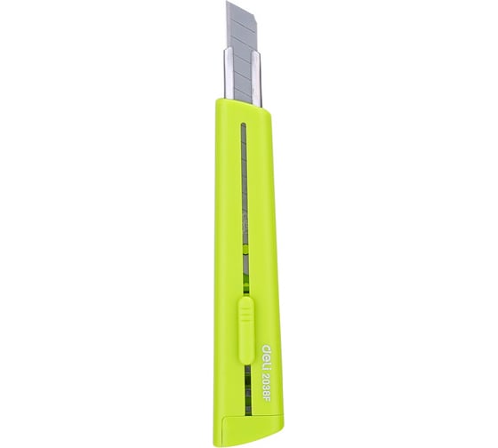 Канцелярский нож DELI E2038GREEN 80мм шир.лез.9мм зеленый блистер 1206501 24  шт. в упак.