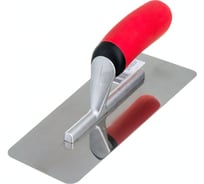 Венецианская кельма STMDECOR прорезиненная ручка, края сточены, трапеция, 240*100*0,6мм D2410BS