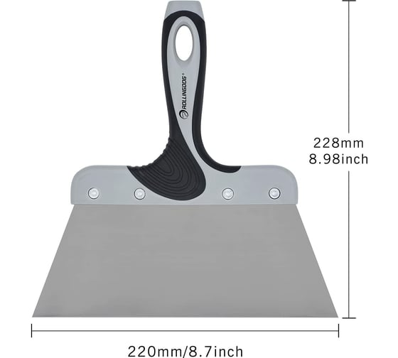 Шпатель Rollingdog Taping Knife, нержавеющая сталь 420, 220 мм., 50302