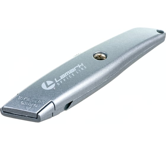Канцелярский нож LAMARK 19 мм, профессиональный, металлический корпус .