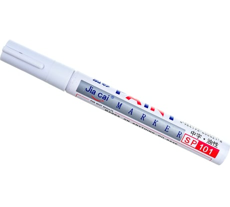 Строительный маркер SKRAB белый, масляная основа, 12 шт. 27072