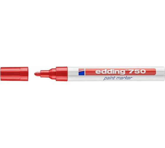 Лаковый маркер EDDING Industry 750IND 2-4 мм, до 400 С, блистер, красный E-750IND#1-B#2
