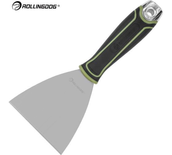 Малярный строительный шпатель ROLLINGDOG Joint knife из нержавеющей стали, 101 мм., ультра-гибкое лезвие, металлический наконечник 50383 1