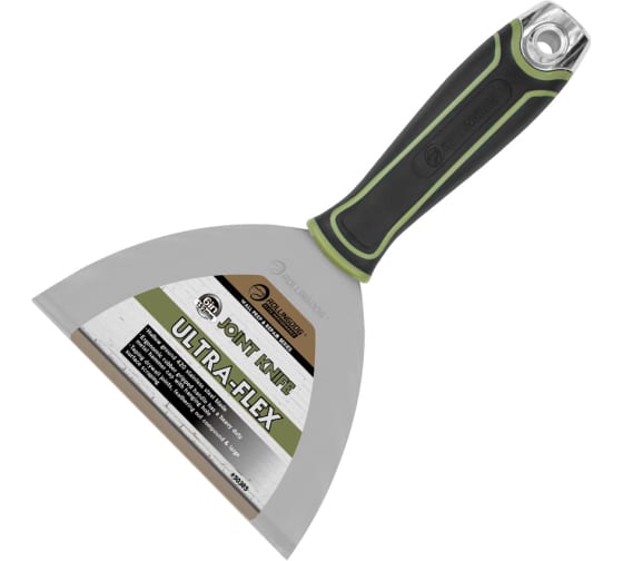 Малярный строительный шпатель ROLLINGDOG Joint knife из нержавеющей стали, 152 мм., ультра-гибкое лезвие, металлический наконечник 50385 0