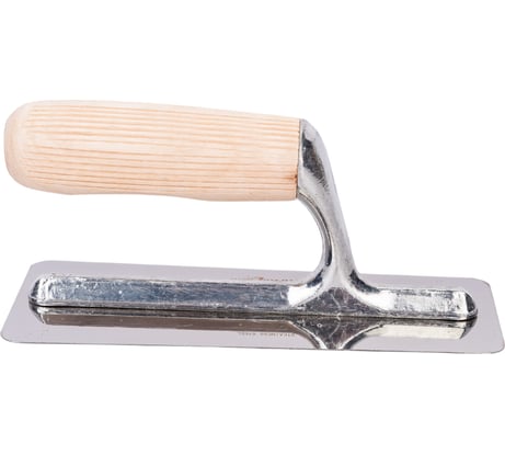 Венецианская кельма Управдом трапец-ая, 200x80x70 мм, из нержав. стали, ручка из бука 4100003308