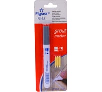 Маркер краска для плиточных швов Flysea Grout Marker 2-4 мм + 3 запасных наконечника, серый FS-53G