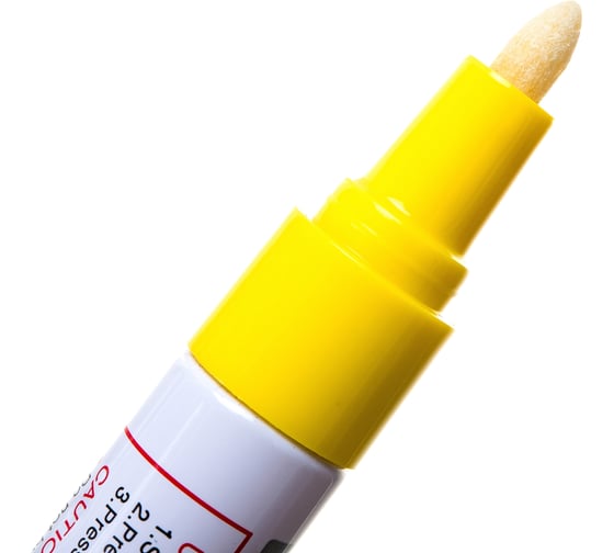Маркер-краска Flysea по металлу Paint Marker FS-110 с наконечником (2-4 мм), желтый FS-110-yellow