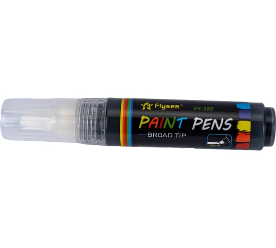 Маркер-краска Flysea промышленный Paint Marker FS-180 с широким наконечником (10.0 мм), черный FS-180-black