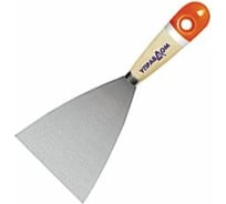 Стальной шпатель Управдом 052111-080 80 мм, с деревянной ручкой 4100001492
