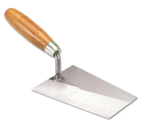 Кельма каменьщика DEKOR HASSAN 160мм, деревянная ручка 066