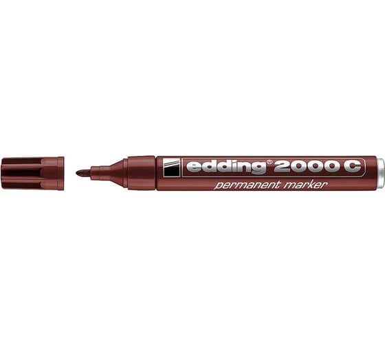Перманентный маркер для рисования EDDING 2000C круглый наконечник, заправляемый, 1.5-3 мм, коричневый E-2000C#7 1