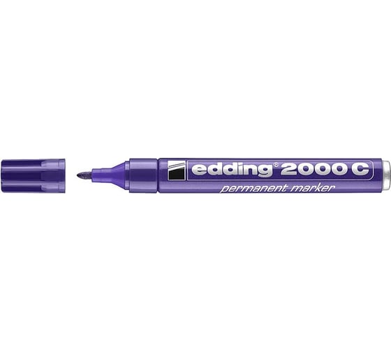 Перманентный маркер для рисования EDDING 2000C круглый наконечник, заправляемый, 1.5-3 мм, фиолетовый E-2000C#8