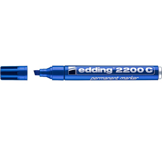 Перманентный маркер EDDING 2200С заправляемый, скошенный наконечник, 1-5 мм, синий E-2200C#3 1