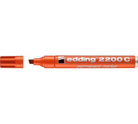 Перманентный маркер EDDING 2200С заправляемый, скошенный наконечник, 1-5 мм, оранжевый E-2200C#6 1