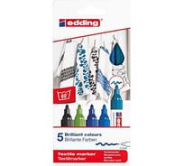 Набор маркеров EDDING 4500 Tao Cool New, для ткани, 2-3 мм, 5 цветов 5 цветов E-4500#5S#TAO#COOL