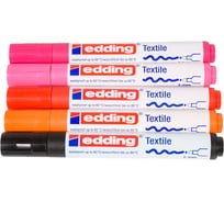 Набор маркеров EDDING 4500 Tao New Warm, для ткани, 2-3 мм, 5 цветов 5 цветов E-4500#5S#TAO#WARM