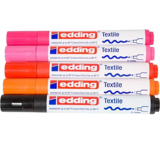 Набор маркеров EDDING 4500 Tao New Warm, для ткани, 2-3 мм, 5 цветов 5 цветов E-4500#5S#TAO#WARM
