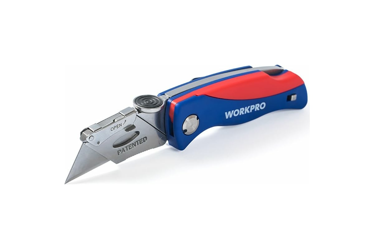 Складной быстросменный нож WORKPRO трапециевидные лезвия WP211006 ...